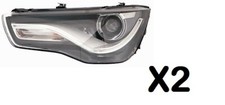 COPPIA FARI ANT SX DX AUDI A1 09/10-05/14 XENON PER D3S A LED C/MOTORINO ELETT 