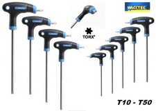 SET CHIAVI TORX 9 PZ. AD ELLE CON FORO IN ACCIAIO CHROME VANADIUM T10 -- T50 