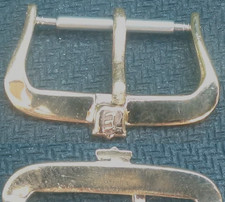 Original Vintage Eberhard Buckle Fibbia 18mm inner Rose Gold Plated Mint L@@K !