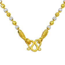 Collana rosario oro bianco 18