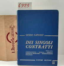 GUIDO CAPOZZI. DEI SINGOLI CONTRATTI. GIUFFRE' VOLUME PRIMO