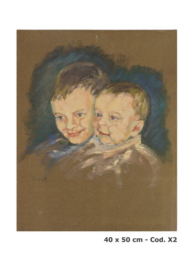 Ritratto bambini dipinto - ritratto,