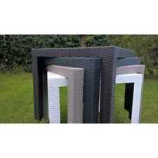 Tavolo quadrato 80x80 in resina eff rattan da esterno bar ristorante hotel-Are