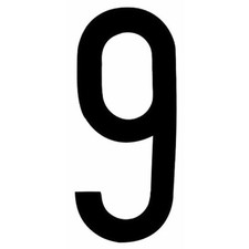 Numero adesivo per targa - numero,