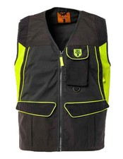 Gilet smanicato cotone tessuto tecnico impermeabile carniere caccia