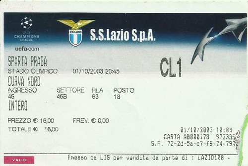Biglietti ticket calcio - ticket, lazio