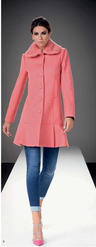 Cappotto panno rosa denny - rosa,