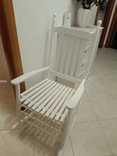 sedia a dondolo in legno