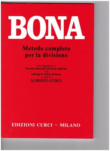 Bona solfeggio metodo - bona,