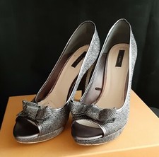 ZARA SCARPE DONNA DECOLLETE’ TACCO ALTO OPEN TOE 37