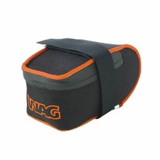 BORSA SOTTOSELLA BICI BICICLETTA MTB CORDURA ZIP A SCOMPARSA COLORE NERO/ARANCIO