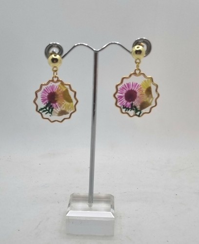 Orecchini pendenti con - , fiori