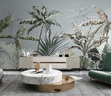 3D Jahrgang Palmen Q815 Tapete