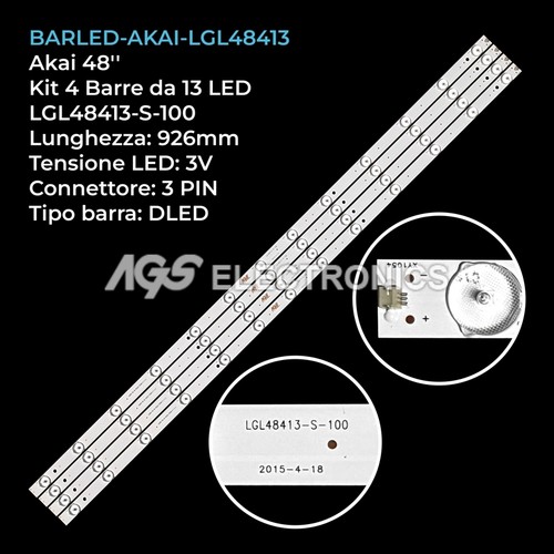 Kit barre strip - 4, led