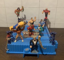 Wwf Hasbro Ring Originale + 9 Personaggi  Originali Meccanismi Funzionanti