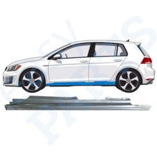 VOLKSWAGEN GOLF 7 VII 2012- 5 PORTE RIPARAZIONE BATTITACCO COMPLETO PANNELLO OSCILLANTE / SINISTRO LH