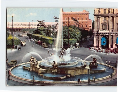 Cartolina piazza esedra roma - cartolina, esedra,