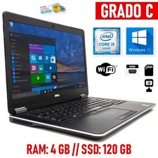 NOTEBOOK DELL E7440 i5 14" 4GB 120GB WINDOWS 10 COMPUTER PORTATILE AZIENDALE