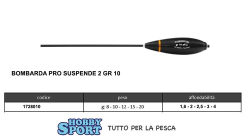 Bombarda serie pro - pro, suspende