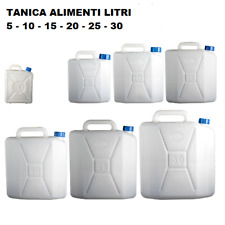 Tanica bidone alimenti contenitore plastica acqua vino  5 10 15 20 25 30 Litri