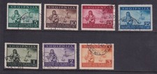 1944 Albania Occup. Tedesca: Pro sinistrati (N°15/21) s. cpl. SPL. (Cat.58/432)