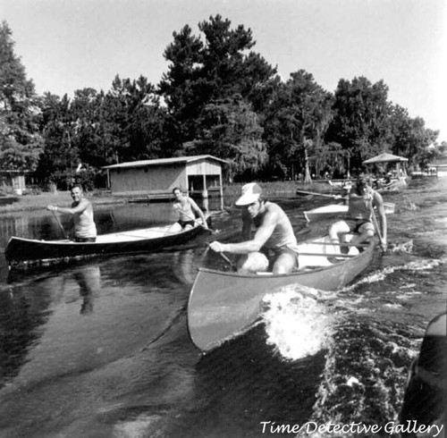 Canoe races rainbow - canoe, at