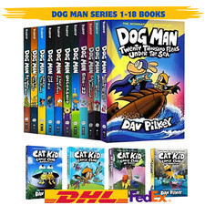 Dog Man Series 1-18 Books Set