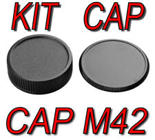 KIT TAPPO OBIETTIVO CORPO MACCHINA FOTOCAMERA M42 42MM 42X1 PER Praktica RICOH