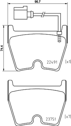 Kit pastiglie freno - , anteriore