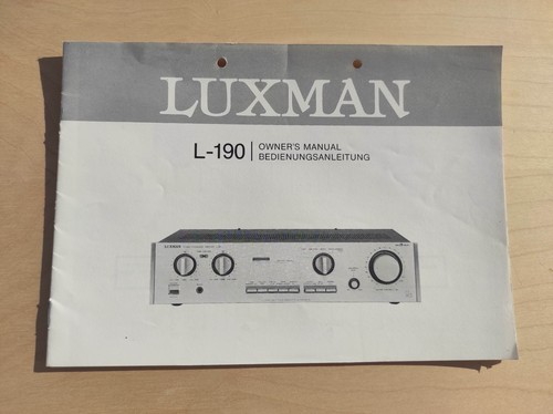 Luxman 190 user - user, manual