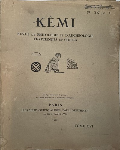 Kêmi revue philologie et - :, de