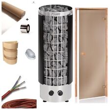 Saunabausatz Stufa Sauna Con Integrato Regolatore 7 Kw Porta Sauna Saunaalufolie