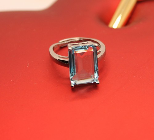 Anello topazio azzurro zircone - topazio,