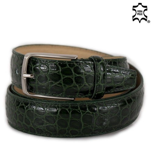 Cintura uomo verde stampa