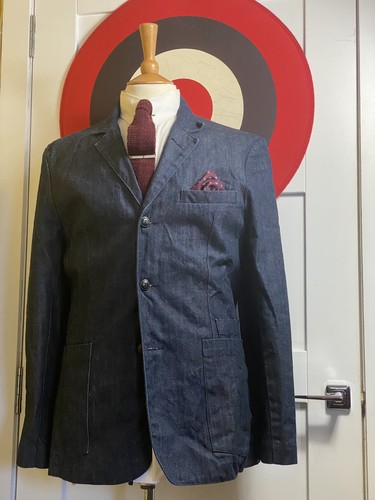 Giacca blazer denim scuro