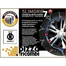 CATENE NEVE CORA SLIMGRIP 7mm RUOTA 15 MISURA 185/60-15 FRP