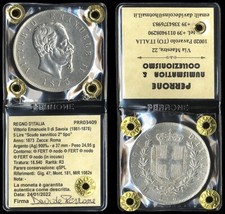 #3409] REGNO D'ITALIA VITTORIO EMANUELE II - 5 LIRE SCUDO 1873 ROMA  -  PERIZIA