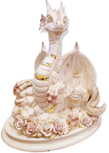 Statua drago avorio - drago,