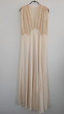Vtg 30s 40s ivory bias cut