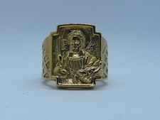 ANELLO POPE LEON XIV 925 STERLING SILVER PISCATORIUS RING SAN PIETRO GOLDPLATED