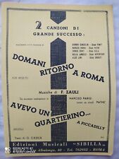 GIORGIO CONSOLINI "DOMANI RITORNO A ROMA" - NARCISO PARIGI "AVEVO UN QUARTIERINO
