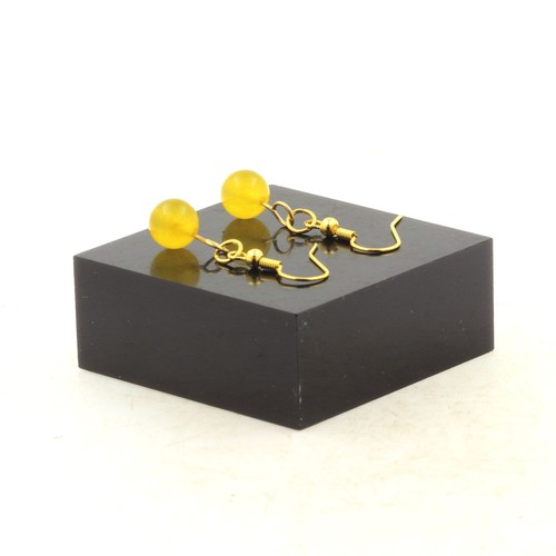 Orecchini perla agata giallo - orecchini,