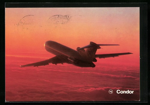 Cartolina aereo boeing 727 - aereo,