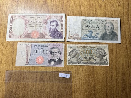 Lotto banconote lire 10000 - 4,