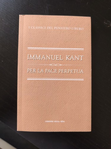 Kant per la pace perpetua - i.,