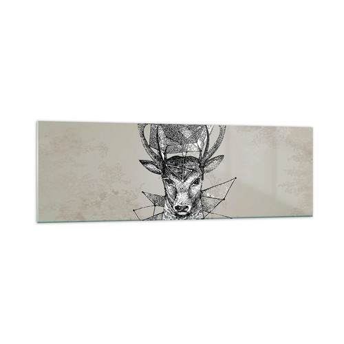 Quadro vetro 160x50cm cervo - 160x50cm,