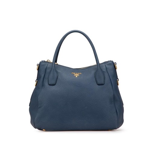 Borsa mano prada blu vitello - mano,