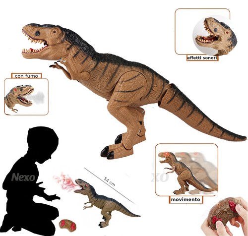 Dinosauro telecomandato rex - dinosauro,