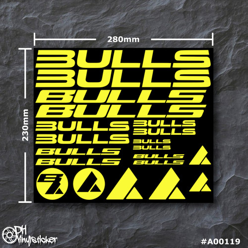 Bulls sticker giallo neon - neon, |