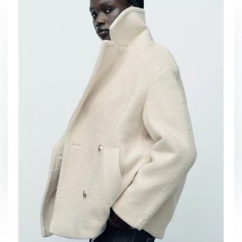 Cappotto donna zara - zara, panna